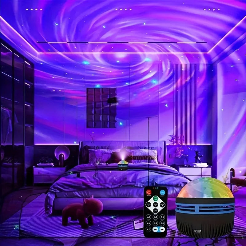 Galaxy Projector Night Light LED Starry Sky Remote USB Rechargeable
