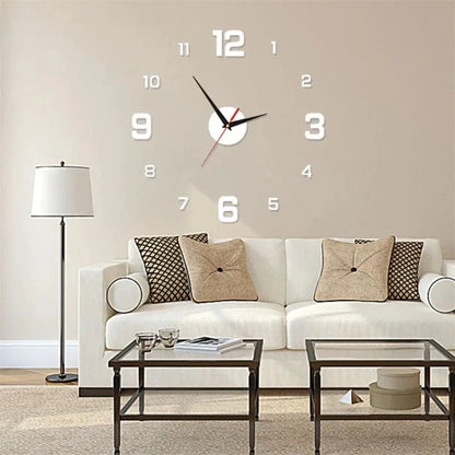 DIY Digital Wall Clock Luminous Silent 5 Color Modern Home Decor