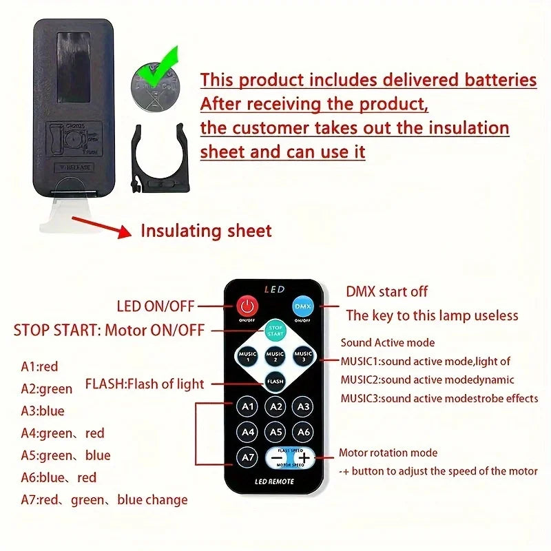 Galaxy Projector Night Light LED Starry Sky Remote USB Rechargeable