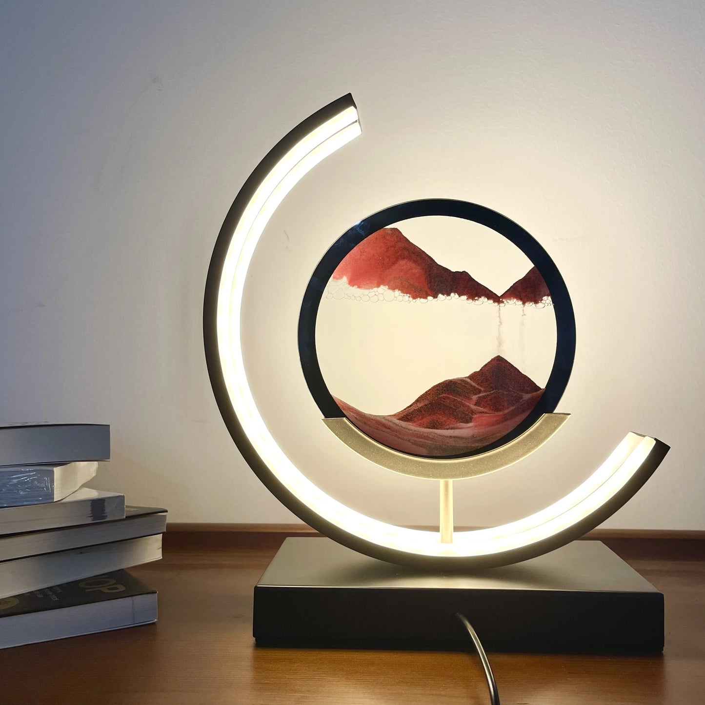 Moving Sand Art Lamp 3D Motion Sand Picture 3 Colors Decor Light