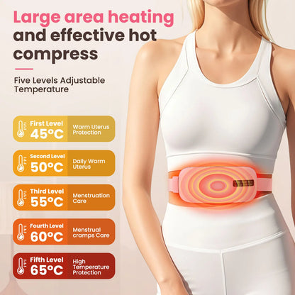 Wireless Heating Pad Menstrual Thermal Massager Belt for Period Relief