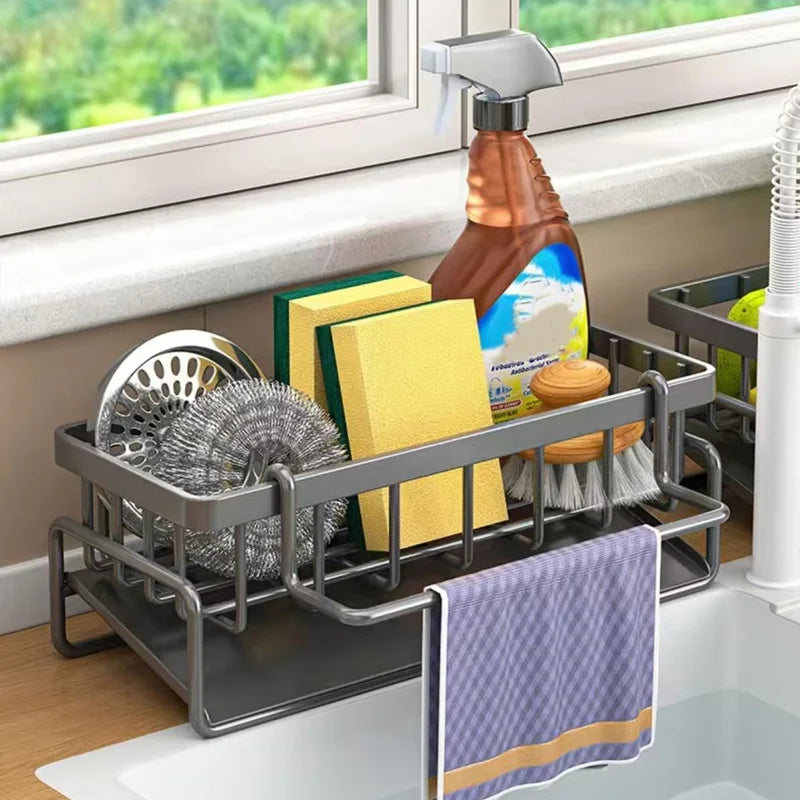 Kitchen Sink Caddy Heavy Duty Rust Resistant Metal Drain Tray