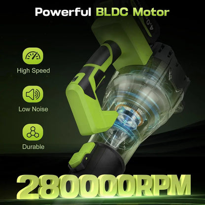 Cordless Leaf Blower 650CFM 288MPH 2 Batteries 6 Speed