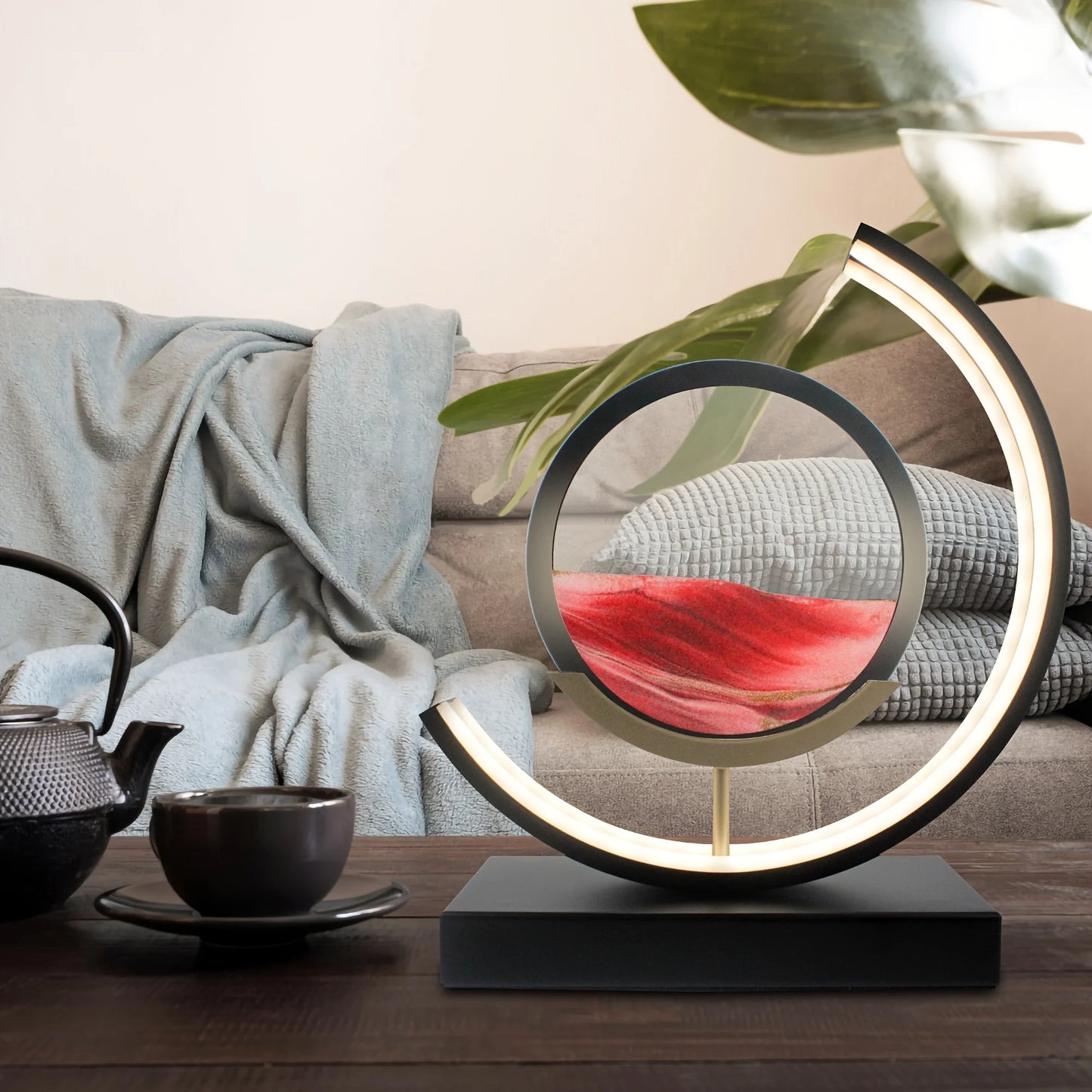 Moving Sand Art Lamp 3D Motion Sand Picture 3 Colors Decor Light