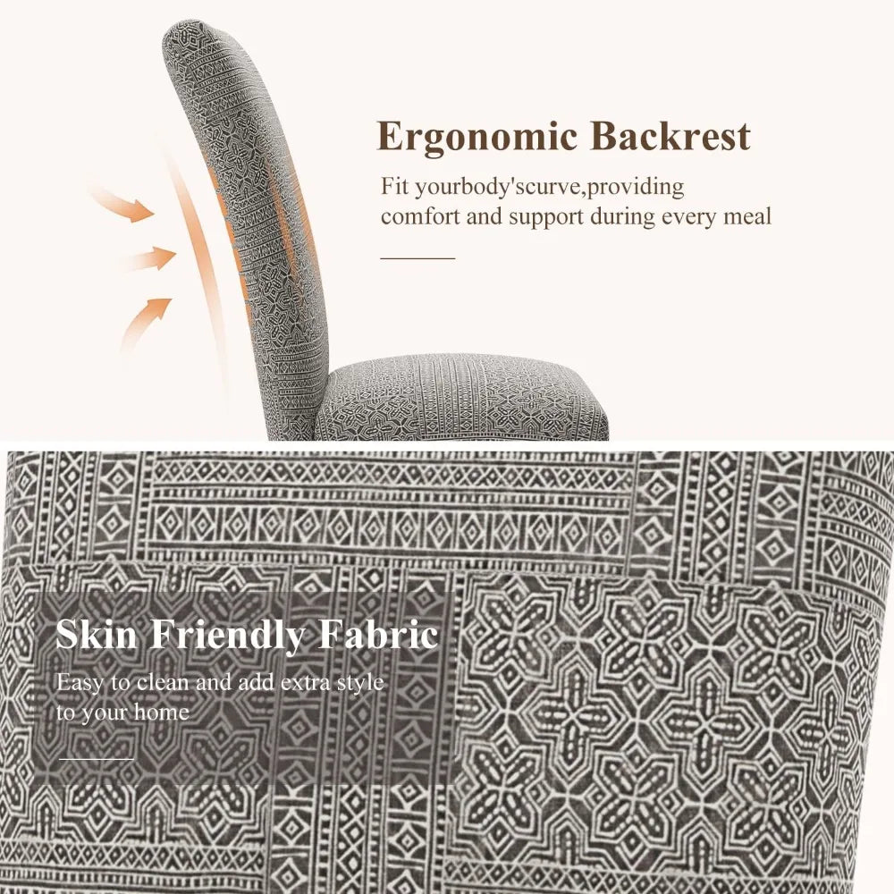 Stylish Dining Chairs Set of 2, Upholstered with Nail Head Trim, and Thick Cushions