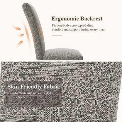 Stylish Dining Chairs Set of 2, Upholstered with Nail Head Trim, and Thick Cushions