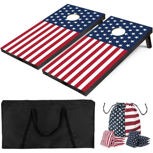 Cornhole Boards Set with Carry Case and 8 Bean Bags