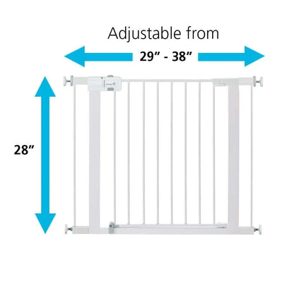 Easy Install Walk Thru Baby/Pet Gate for Doorway With Door,