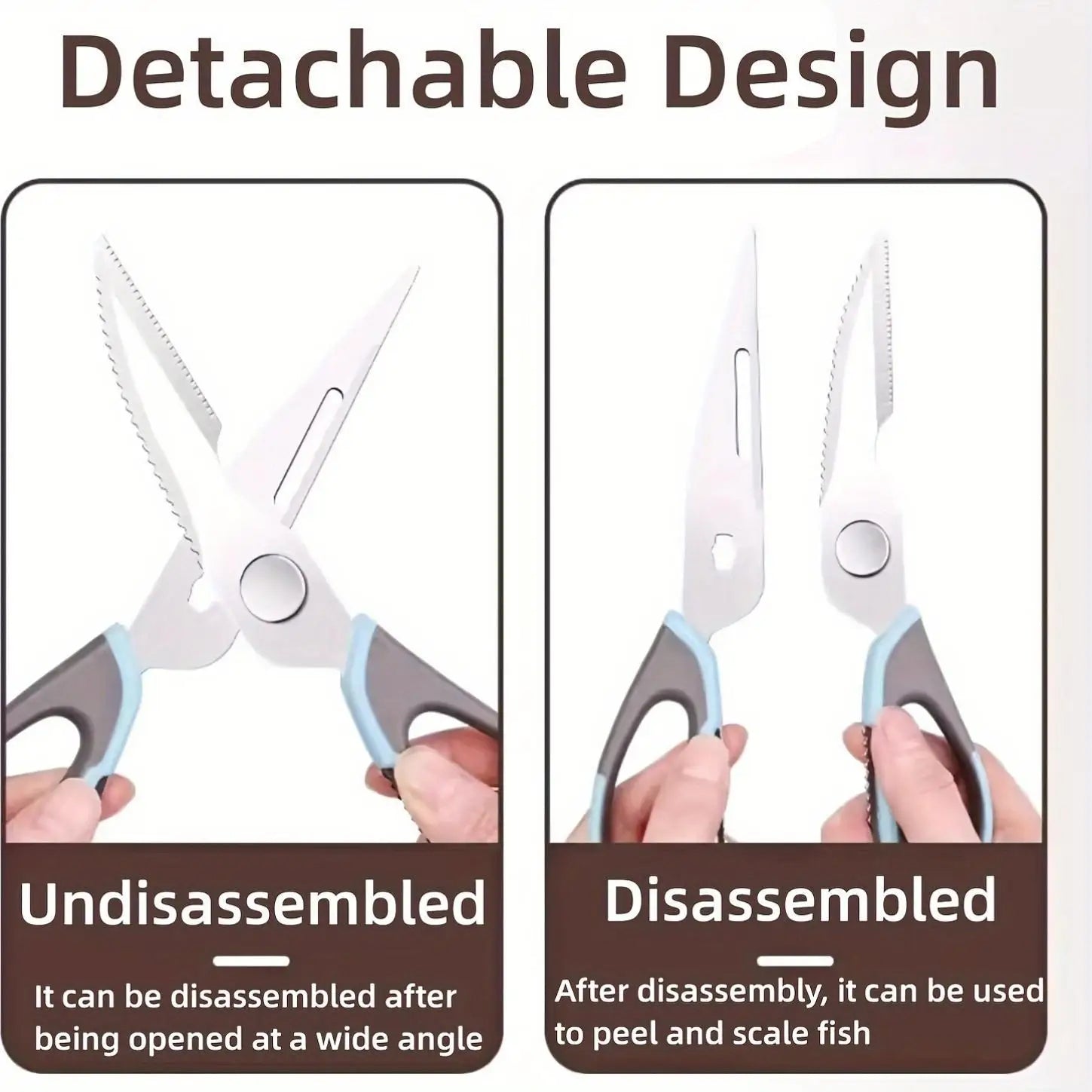 Multifunctional Kitchen Scissors 7 in 1 With Magnetic Holder