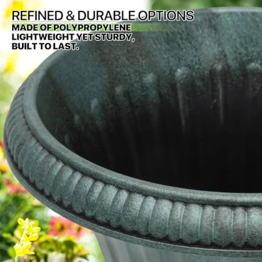 20" Urn Planters, Set of 2, Weatherproof