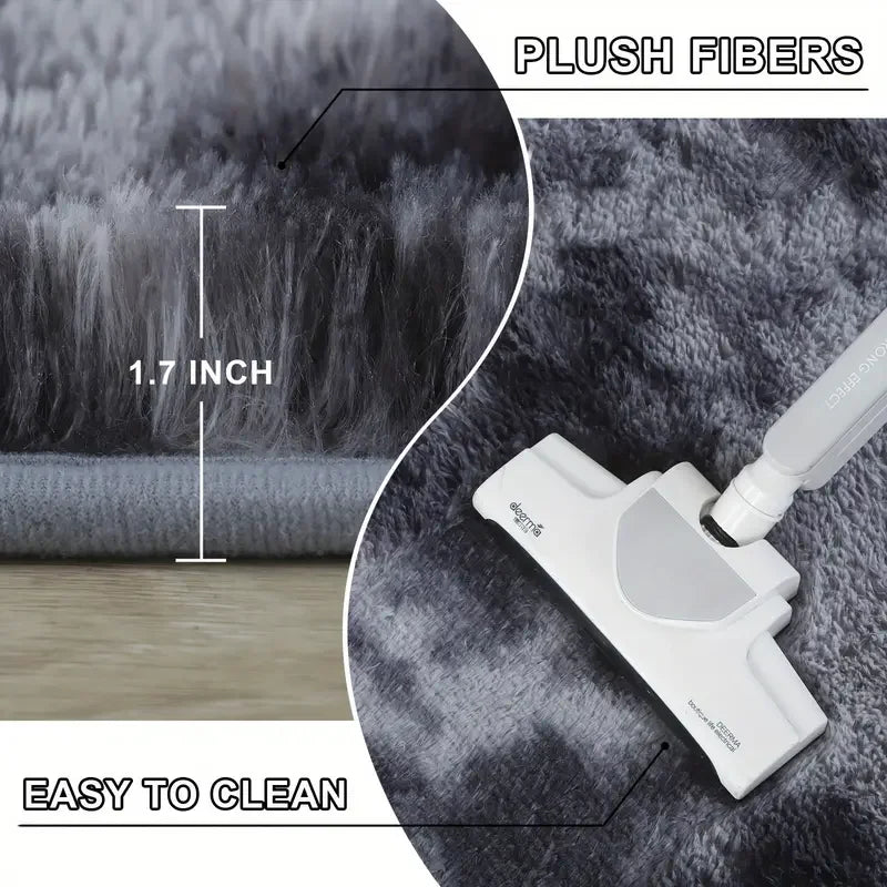 Plush Area Rug Fluffy Soft Ultra-Grip Non-Slip Easy to Clean Carpet