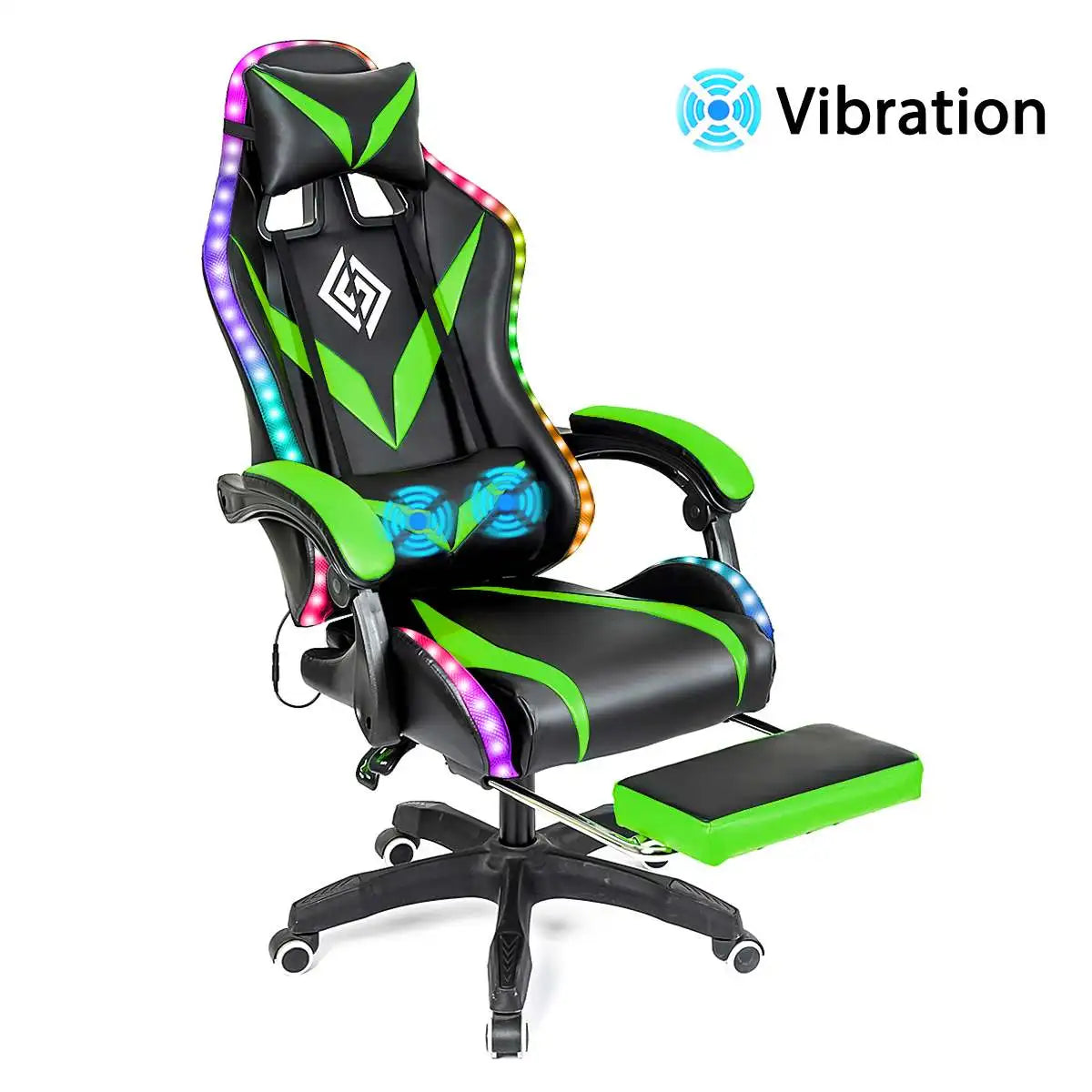Gaming Chair with Speakers RGB Massage Recliner Bluetooth