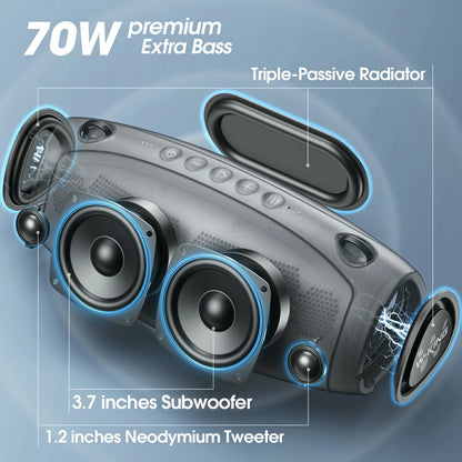 Bluetooth Speaker Wireless Waterproof Deep Bass Portable