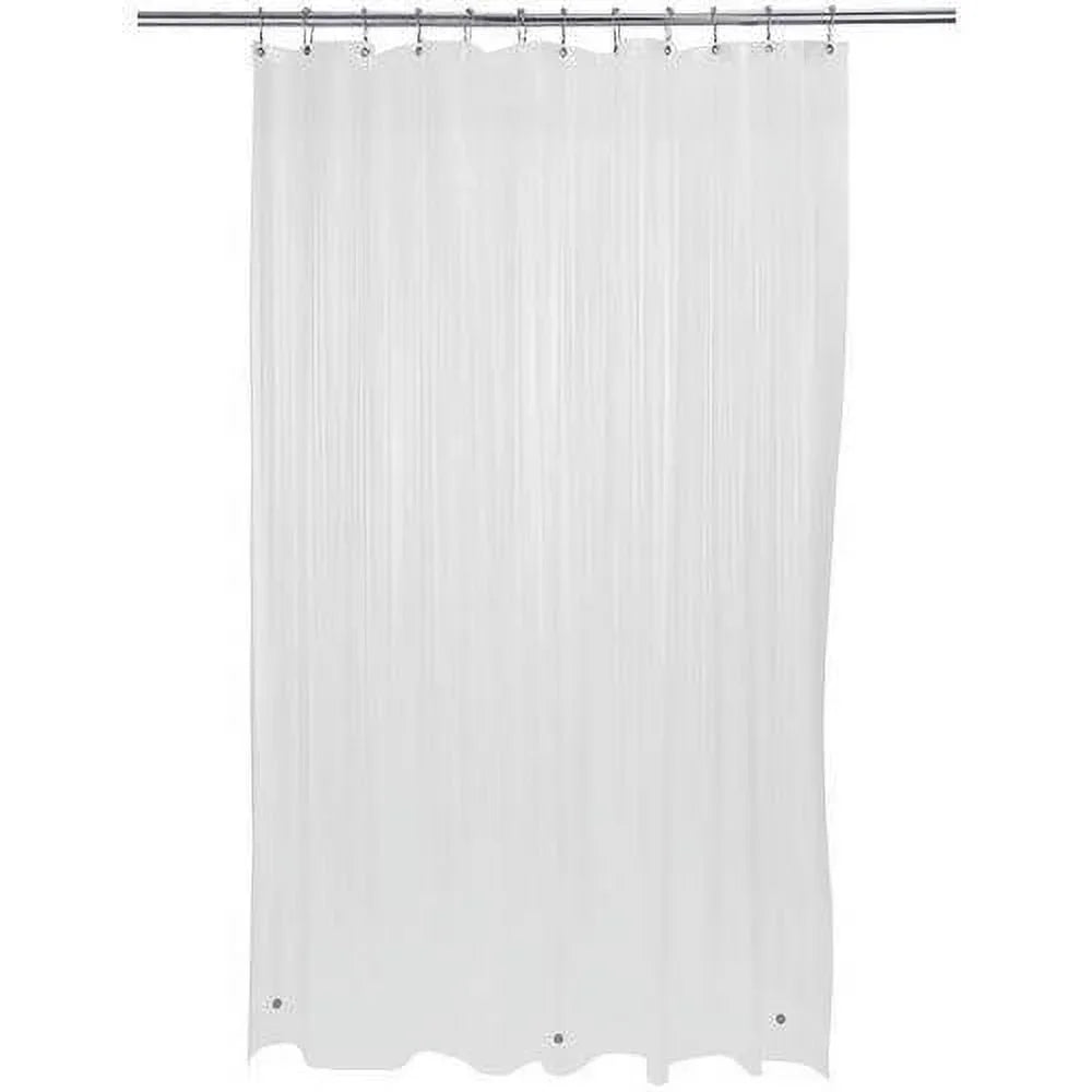 Shower Liner Heavy Duty 70x72 Mildew Resistant w 12 Eyelets Magnets