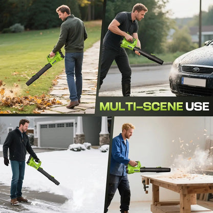 Cordless Leaf Blower 650CFM 288MPH 2 Batteries 6 Speed