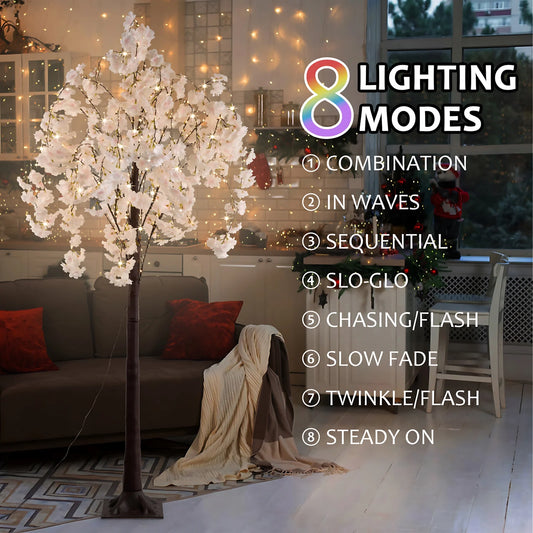 Cherry Blossom Tree Light 6ft 450 LED Warm Light Indoor Decor Tree