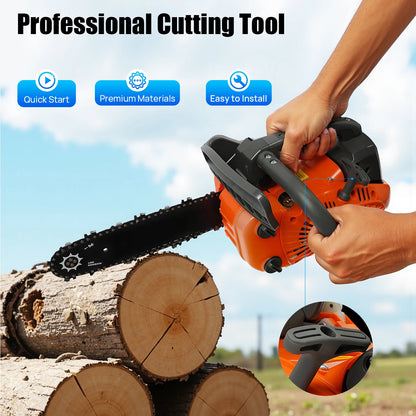 Top Handle Chainsaw 12 Inch Gasoline 2 Stroke Engine Saw