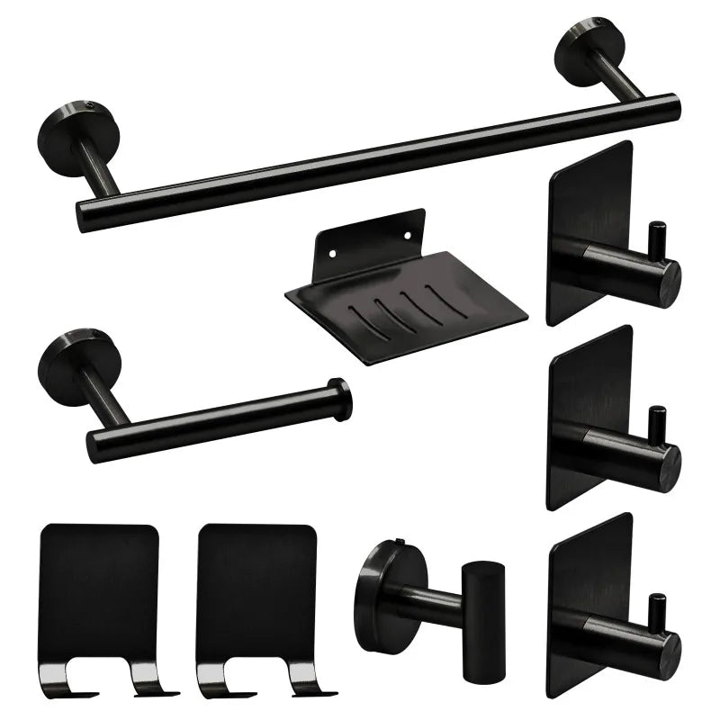 Towel Rack Set 7 Piece Bathroom Hardware Wall Mounted