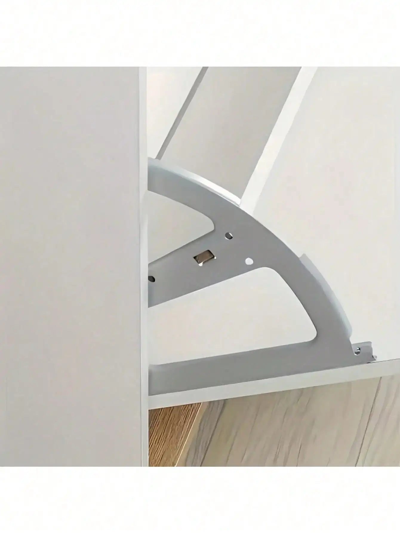 Rotating Shoe Cabinet Double Layer Stainless Steel Space Saving