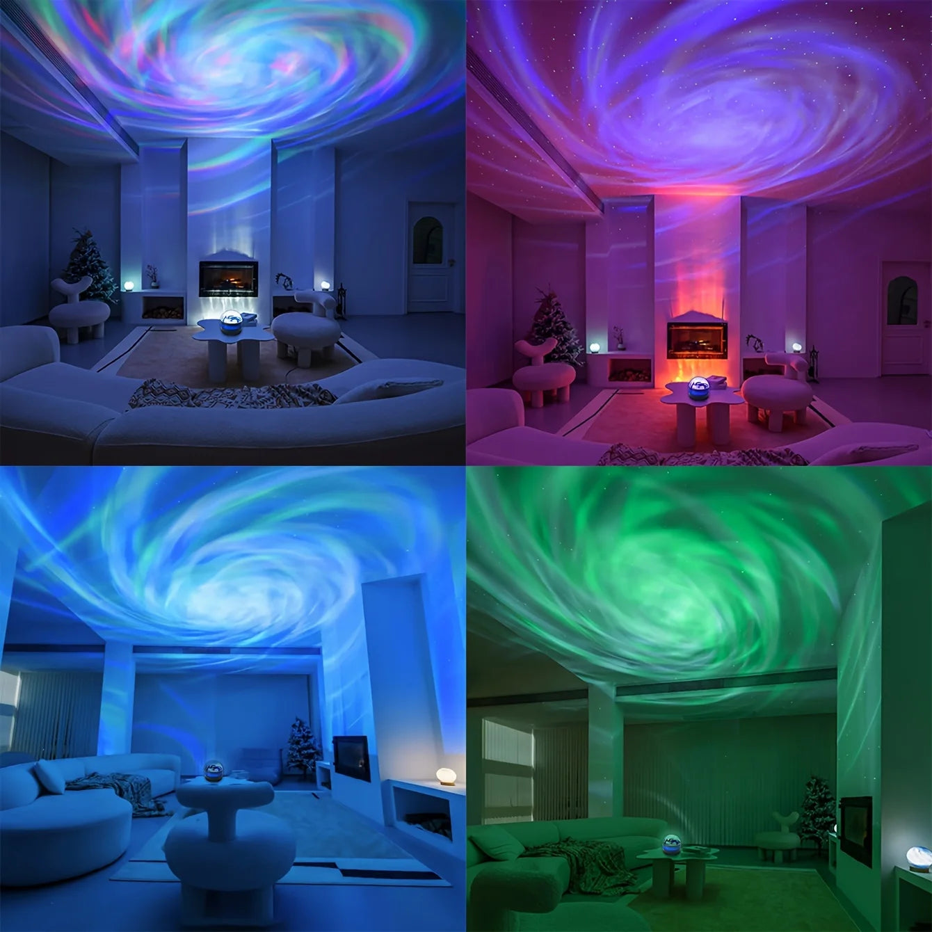 Galaxy Projector Night Light LED Starry Sky Remote USB Rechargeable