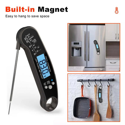 Digital Food Thermometer Instant Read Backlight LCD Kitchen Tool