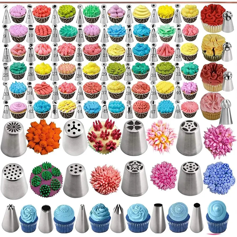 Cake Decorating Set 359pcs Baking Supplies 66 Tips Piping Bags