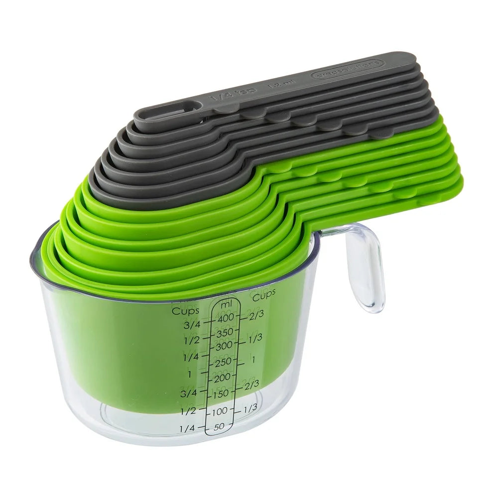 15 Piece Magnetic Measuring Set Nested Cups and Spoons, BPA Free,  Dishwasher Safe
