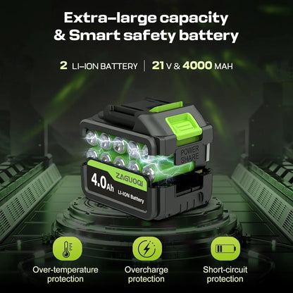 Cordless Leaf Blower 650CFM 288MPH 2 Batteries 6 Speed