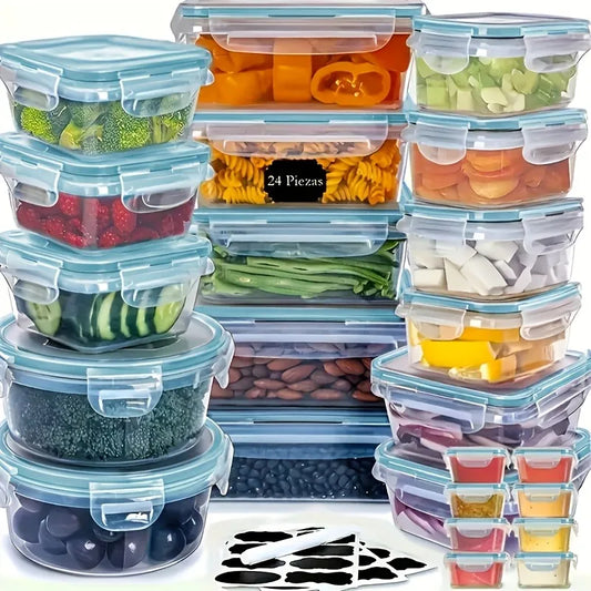 Airtight Food Storage Containers Set 48Pcs BPA Free Kitchen Organizer