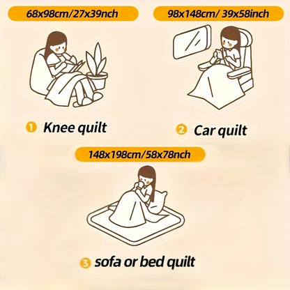 Lamb Fleece Blanket Soft Plush Warm Cozy Throw Blanket