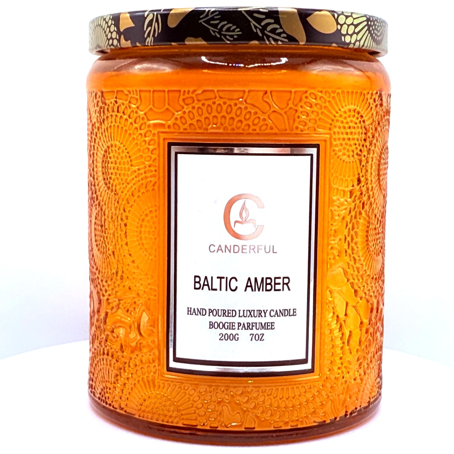 Scented Aromatherapy Candle Embossed Glass 5 Scents 40 Hour Burn