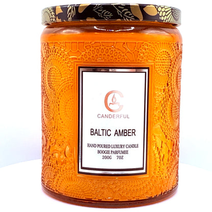Scented Aromatherapy Candle Embossed Glass 5 Scents 40 Hour Burn