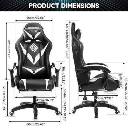 Gaming Chair with Speakers RGB Massage Recliner Bluetooth