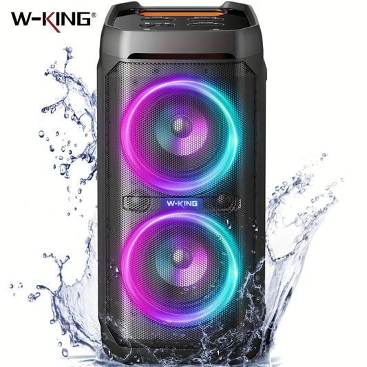 Bluetooth Speaker 100W RMS Waterproof Party Boombox Lights
