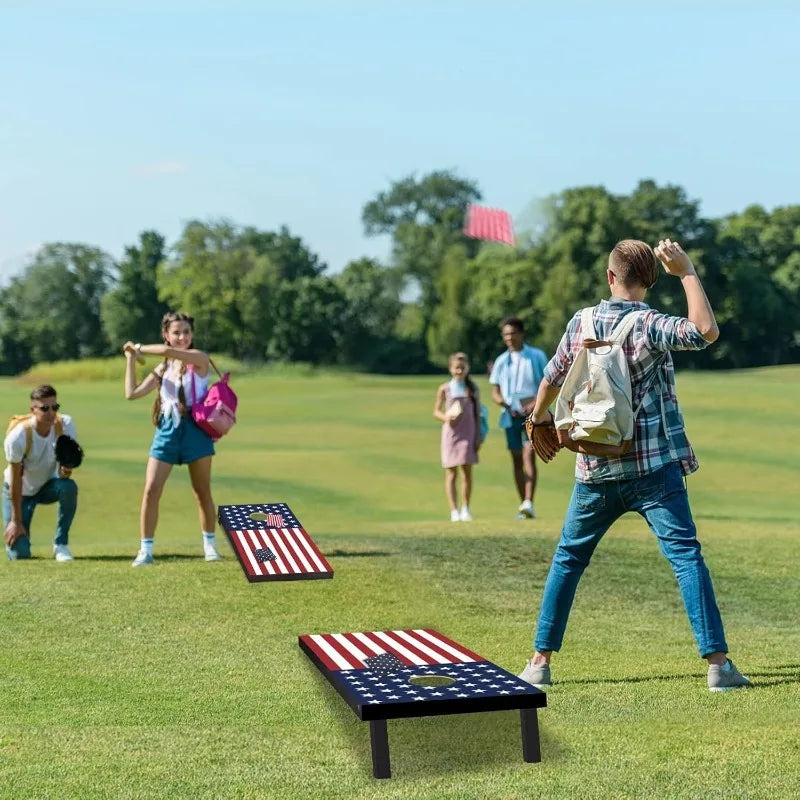 Cornhole Boards Set with Carry Case and 8 Bean Bags