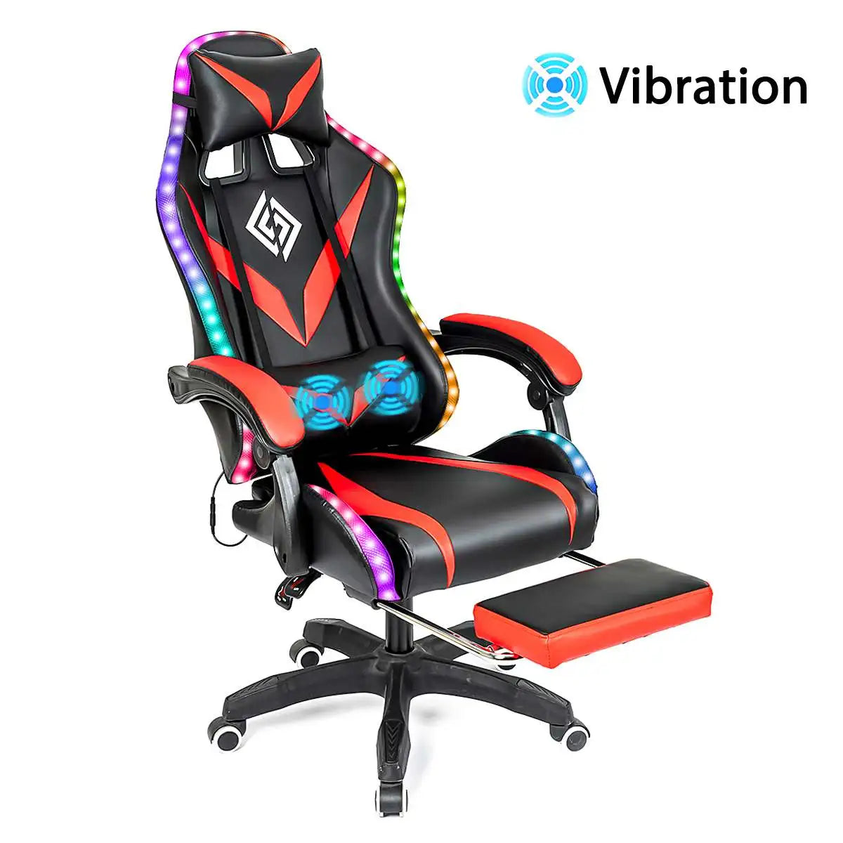 Gaming Chair with Speakers RGB Massage Recliner Bluetooth