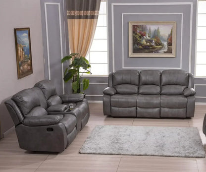 Reclining Sofa and Loveseat Set 2 PC Leather Air Couch