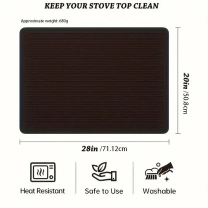 Silicone Stove Top Mat for Glass Stove Top, Electric Stove Protector, XL, Dish Drying Mat
