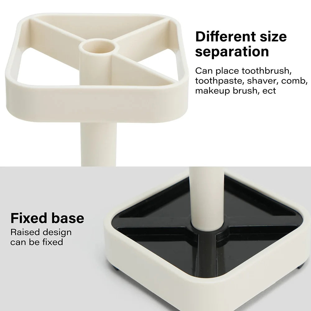 Toothbrush Holder With Cover Cup Storage Toothpaste Bathroom Organizer