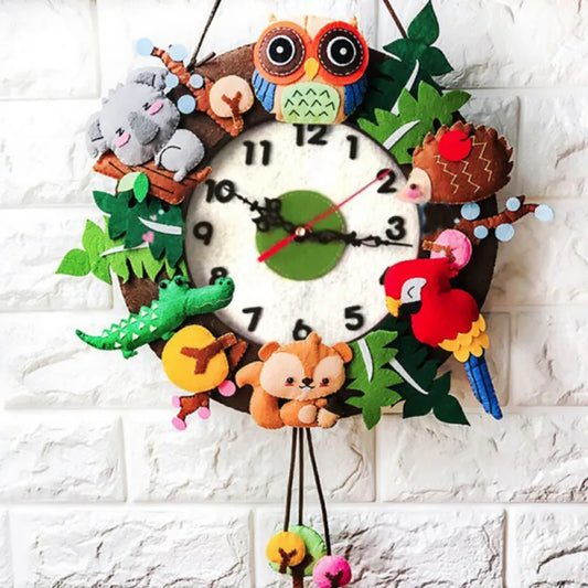 DIY Wall Clock Handmade Felt Making Tools with Material Package