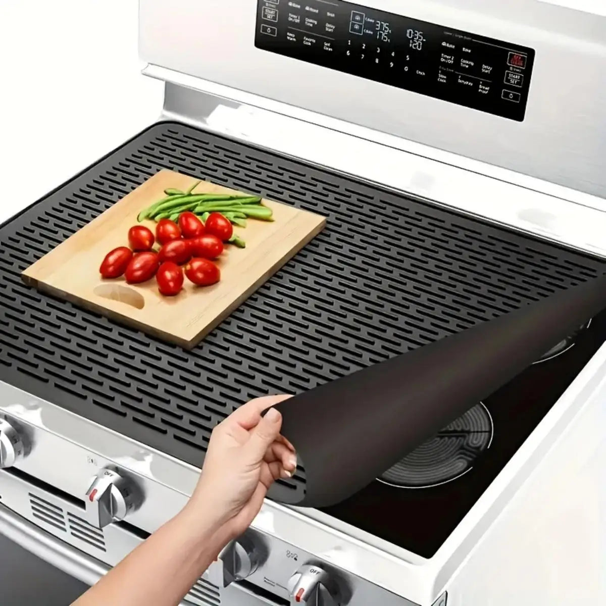 Silicone Stove Top Mat for Glass Stove Top, Electric Stove Protector, XL, Dish Drying Mat
