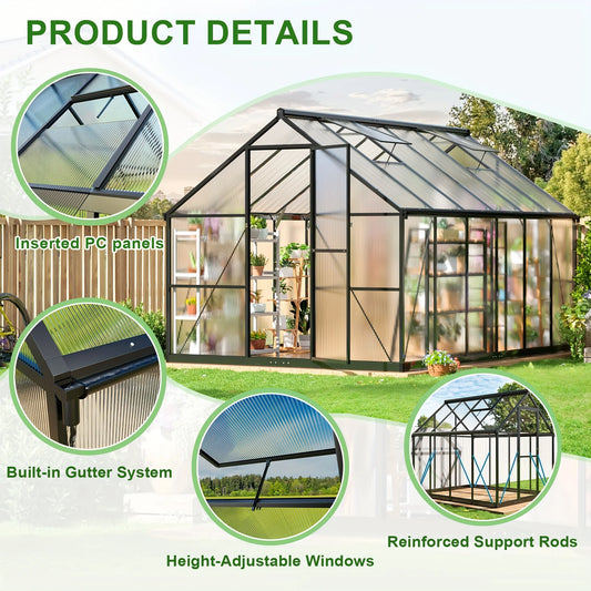 Polycarbonate Greenhouse Aluminum Frame UV Protection Panels