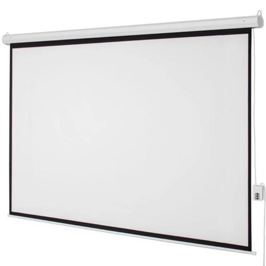 Motorized Projector Screen 80x60 Inch Viewing Area Remote Control