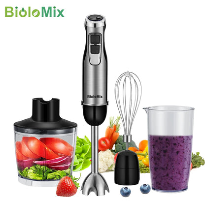 Hand Stick Blender 4 in 1 1200W Mixer Chopper Smoothie Ice
