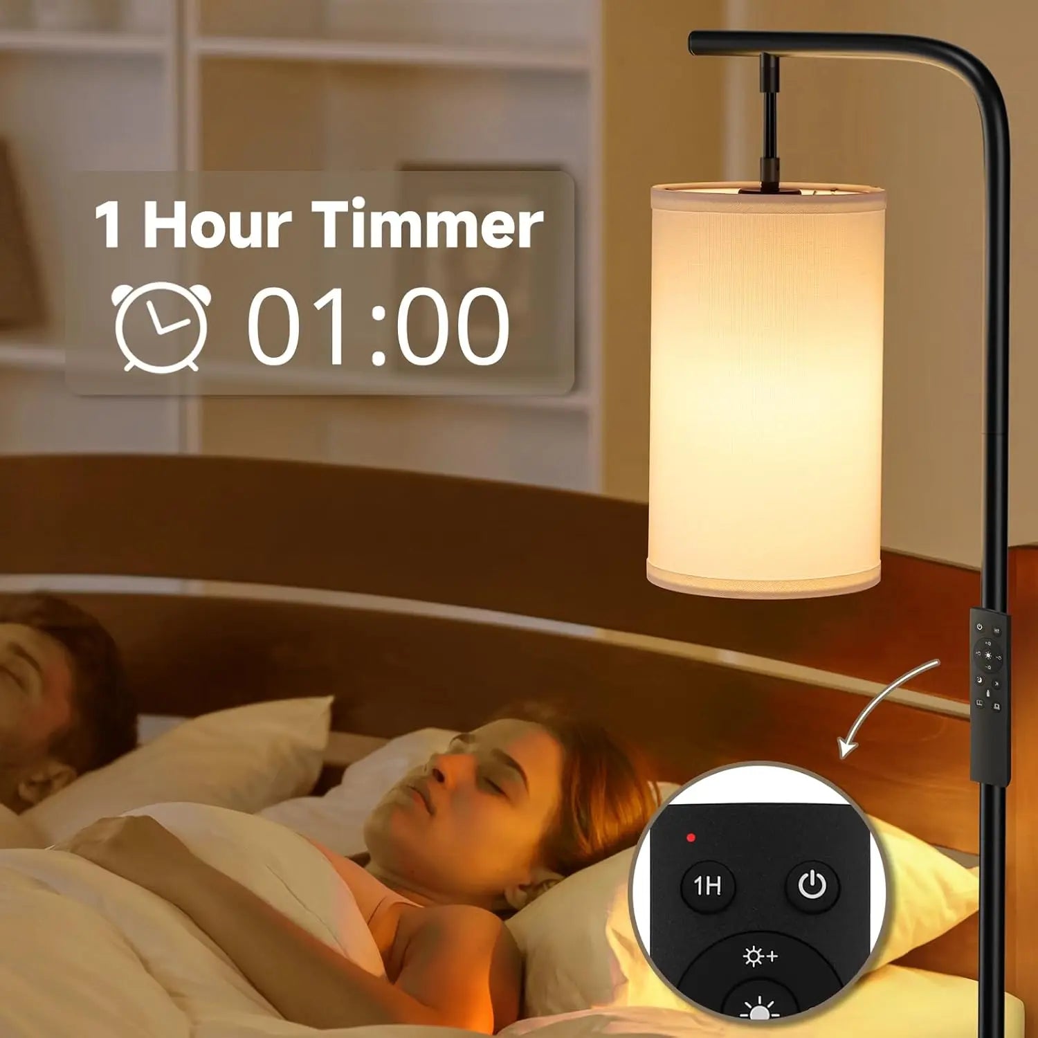 Remote Control Floor Lamp Adjustable Color Brightness 9W LED