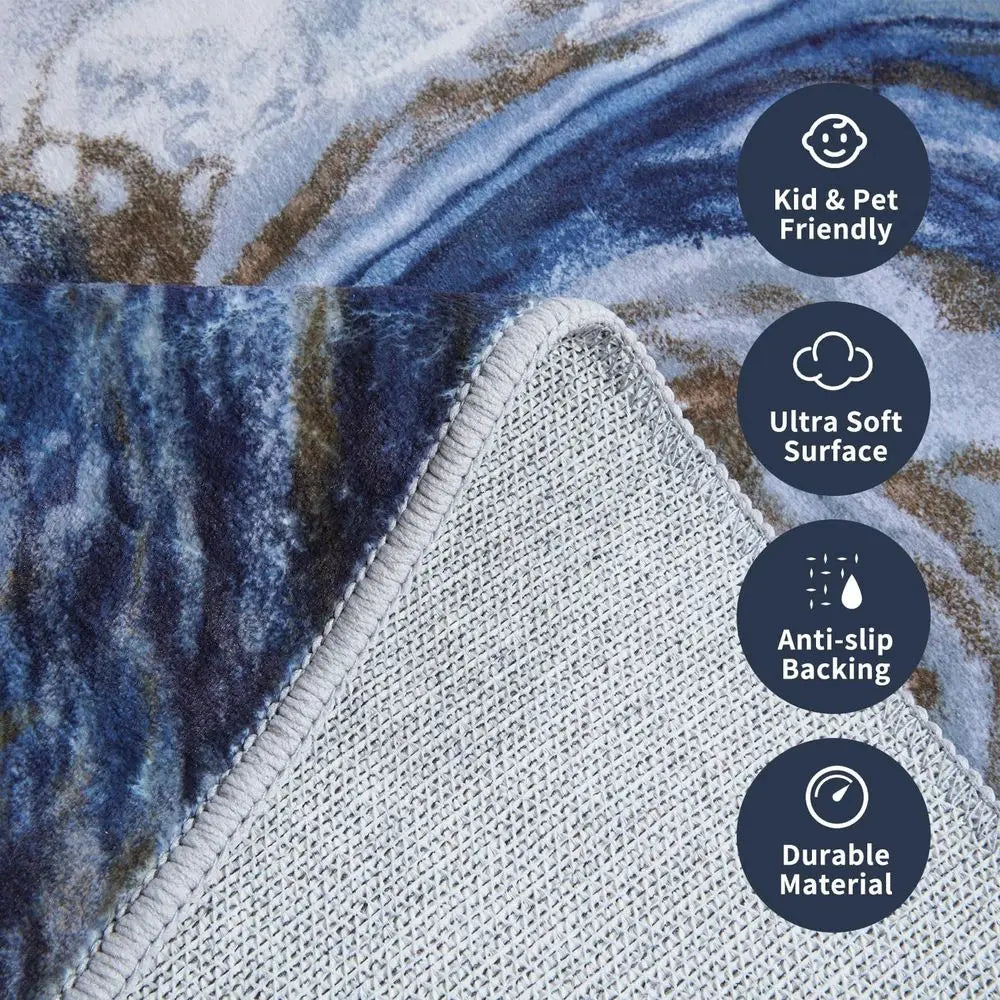 9x12 Area Rug, Modern Abstract, Contemporary, Stain Resistant