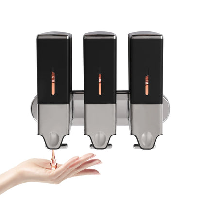 Triple Wall Mount Soap Dispenser, Lockable