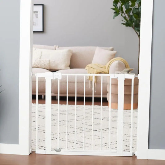 Easy Install Walk Thru Baby/Pet Gate for Doorway With Door,