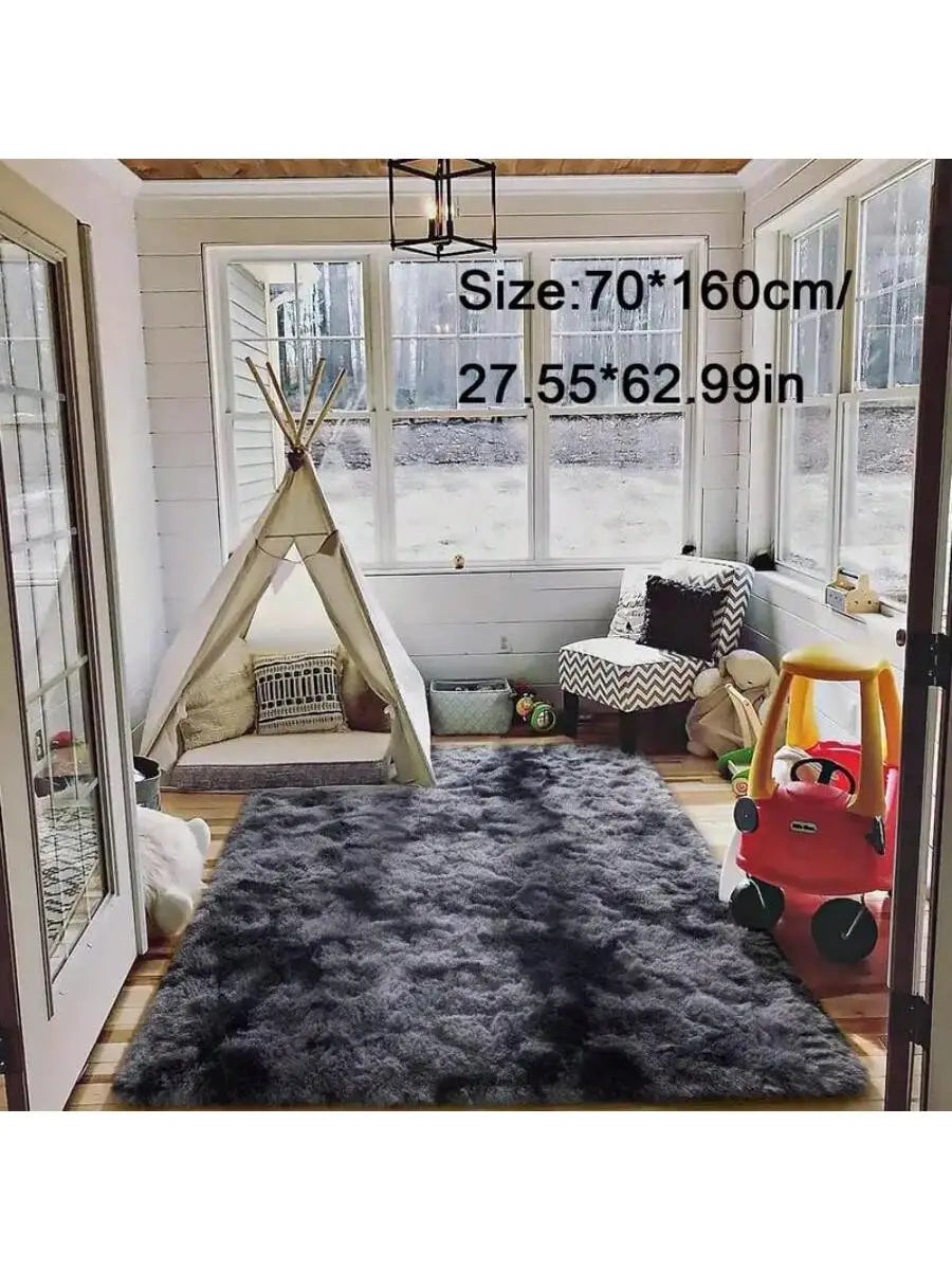 Plush Area Rug Fluffy Soft Ultra-Grip Non-Slip Easy to Clean Carpet