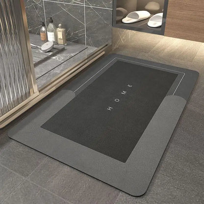 Diatomite Bath Mat Super Absorbent Non Slip Quick Dry Bathroom Mat